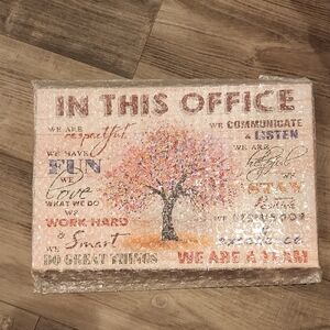 Wall Hanging Inspirational Office Wall Art with Tree Design NEW